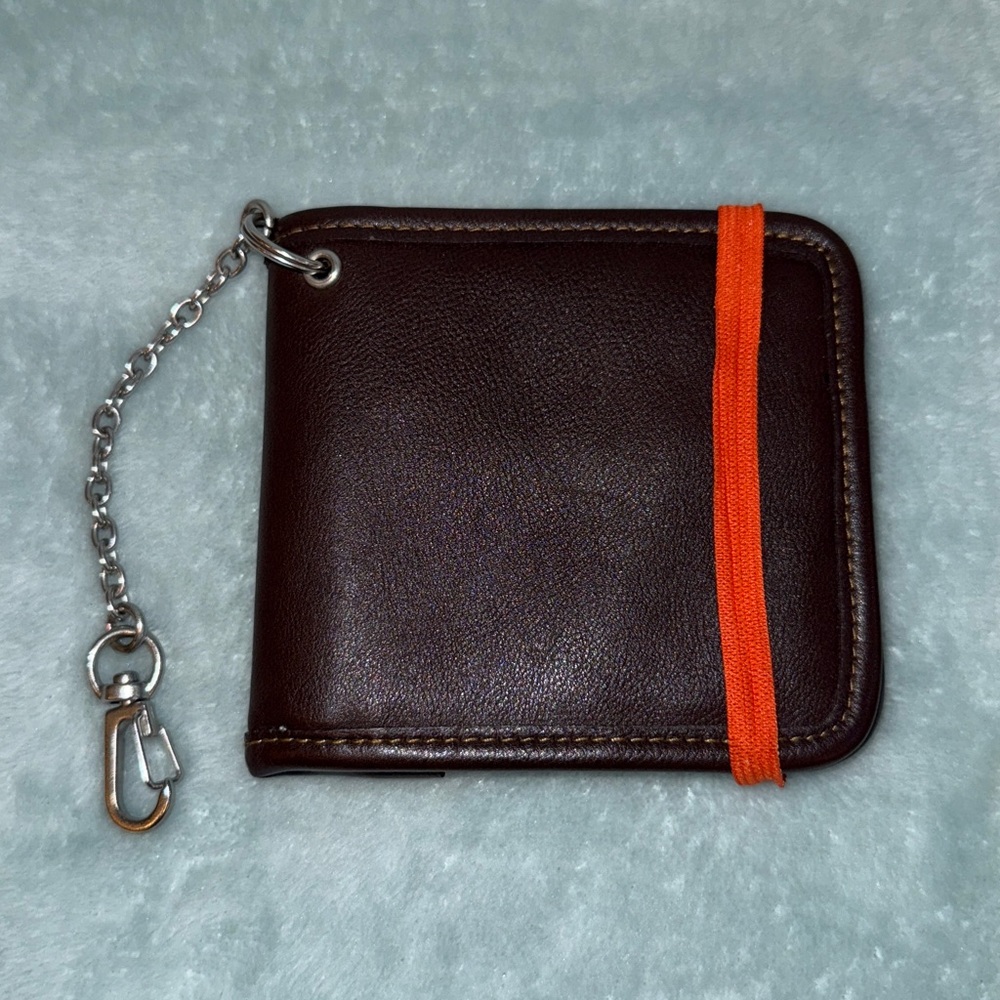 Gap Brown Wallet with Orange Accent